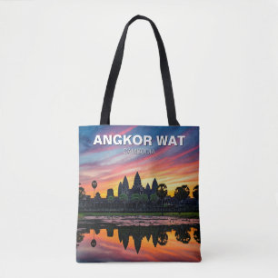 Angkor Wat Kambodja Sunset Tygkasse
