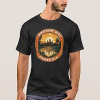 Angkor Wat Kambodja Travel Art Badge