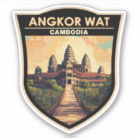 Angkor Wat Kambodja Travel Art Vintage