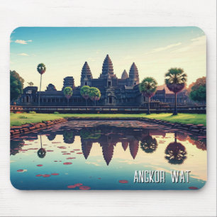 Angkor Wat Kambodja vid Dawn Musmatta