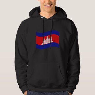 Angkor Wat Kambodjanska Flagga Wave Sweatshirt