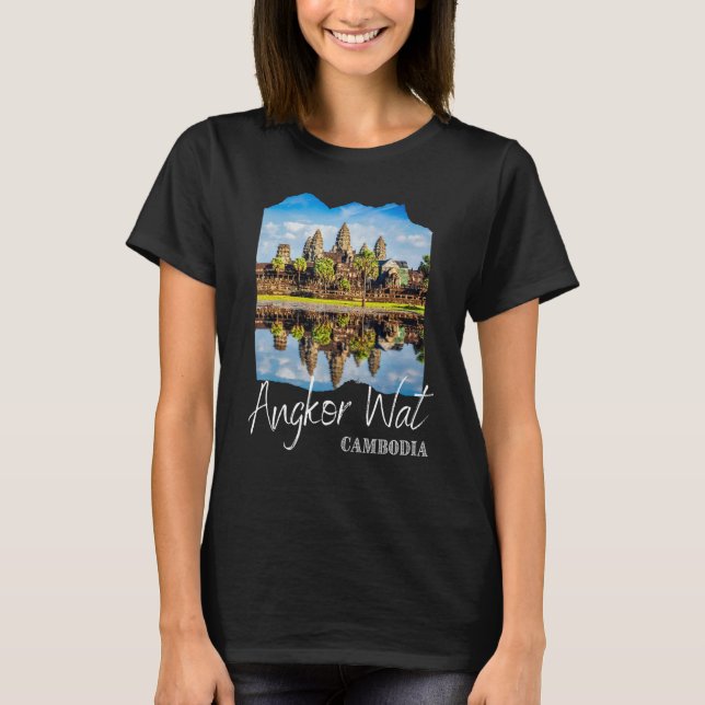 Angkor Wat Khmer Historical Temple Cambodia 2 T Shirt (Framsida)
