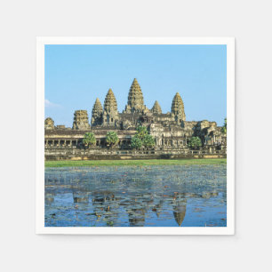 Angkor Wat och reflexion i sjö - Kambodja Pappersservett