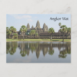 angkor wat reflekterat vykort