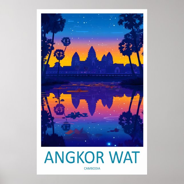 Angkor Wat Resa Print Väggkonst Angkor Wat Vägg (Framsidan)