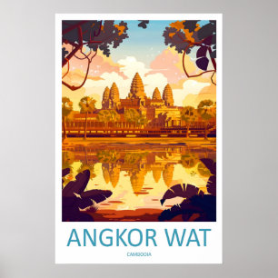 Angkor Wat Resemålning Väggkonst Angkor Wat Vägg