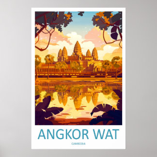 Angkor Wat Resemålning Väggkonst Angkor Wat Vägg