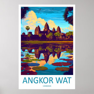 Angkor Wat Resemålning Väggkonst Angkor Wat Vägg