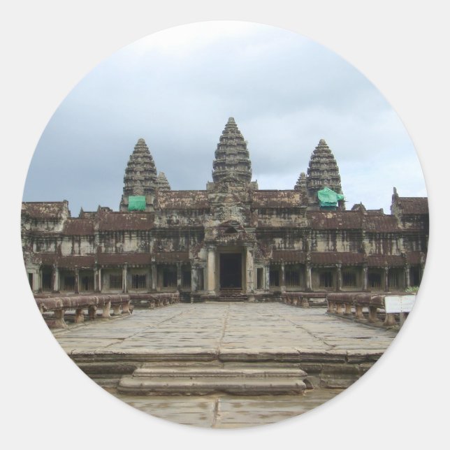 Angkor Wat Runt Klistermärke (Framsida)