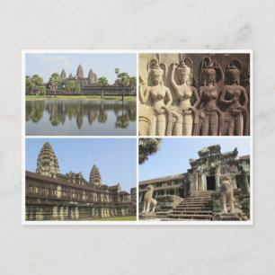 angkor wat squares vykort
