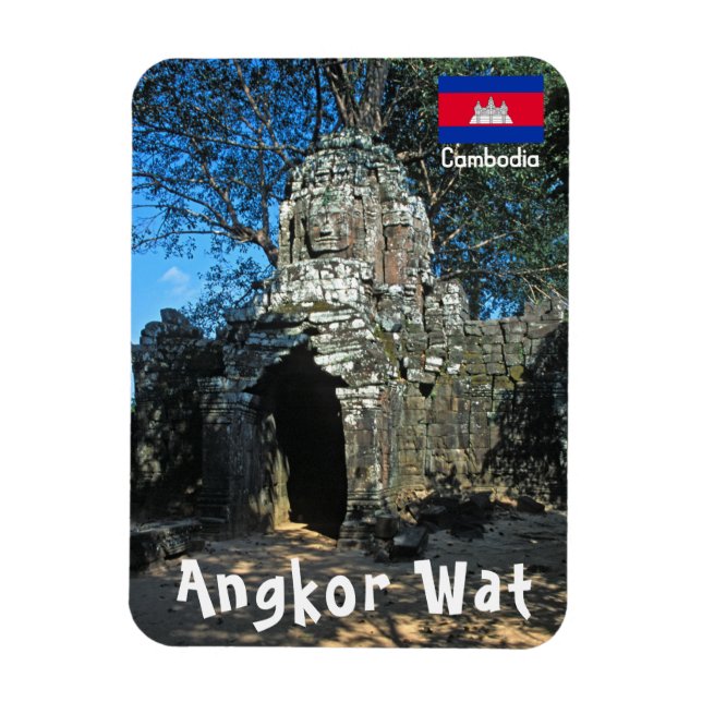 Angkor wat, Ta som temple - Kambodja, Asien Magnet (Vertikal)