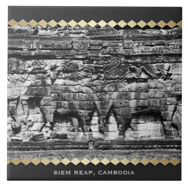 Angkor Wat Temple Kambodja Ceramic Tile Kakelplatta (Framsidan)