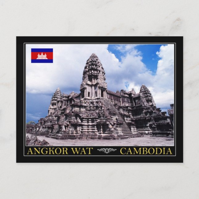 Angkor Wat-templet, Kambodja Vykort (Framsida)