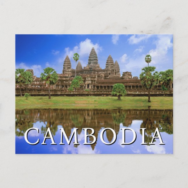 Angkor Wat-templet | Kampuchea, Kambodja | Födelse Vykort (Framsida)