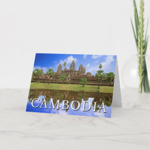 Angkor Wat-templet Kampuchea, Kambodja Tack Kort
