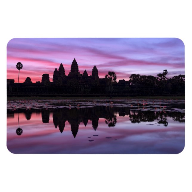 Angkor Wat Twilight Flexible Photo Magnet (Horisontell)