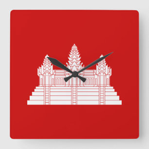 Angkor Wat Ver.2.0. Khmer Temple Fyrkantig Klocka