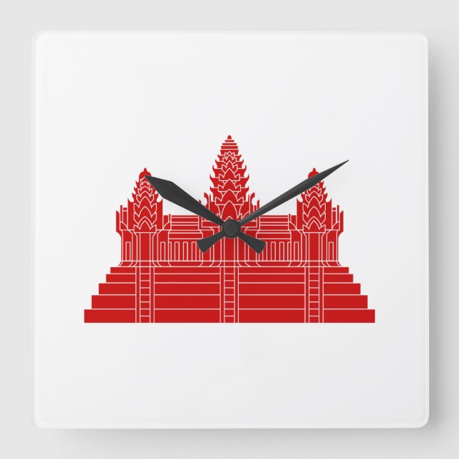 Angkor Wat Ver.2.0. Khmer Temple Fyrkantig Klocka (Framsida)