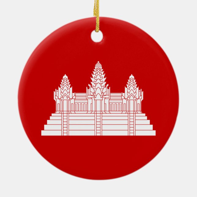 Angkor Wat Ver.2.0. Khmer Temple Julgransprydnad Keramik (Baksidan)
