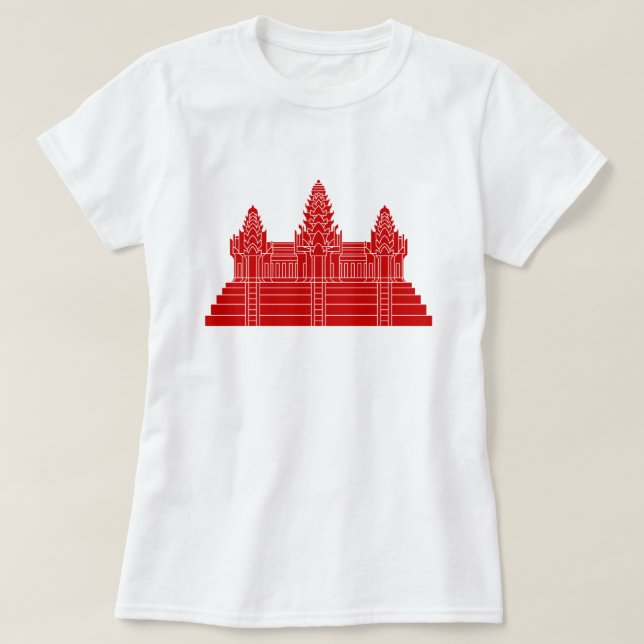Angkor Wat Ver.2.0. Khmer Temple T Shirt (Design framsida)