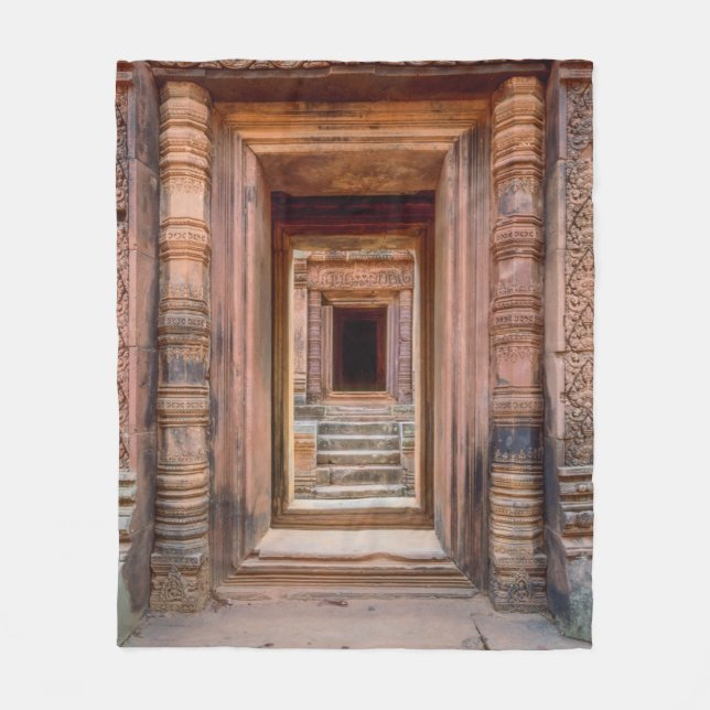 Angkor Wats ingång, Kambodja Fleecefilt (Framsidan)