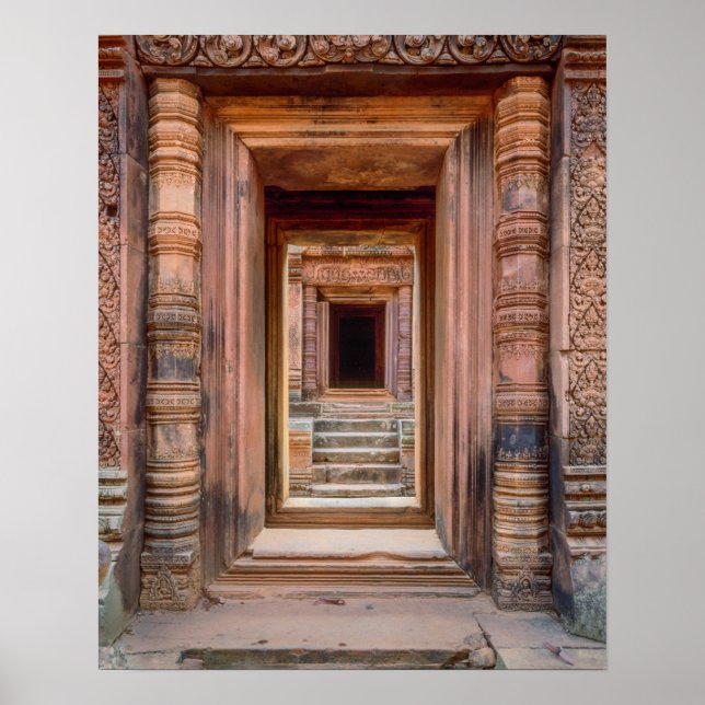 Angkor Wats ingång, Kambodja Poster (Framsidan)