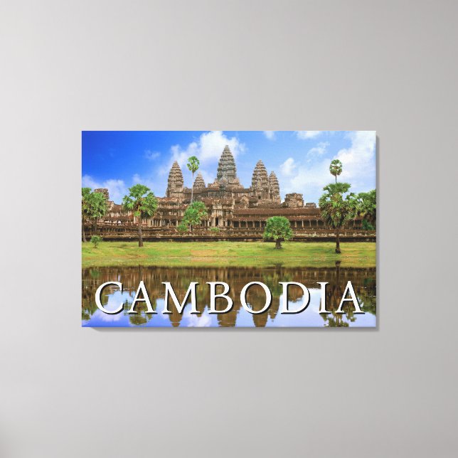 Angkor Wats tempel | Kampuchea, Kambodja Canvastryck (Framsida)