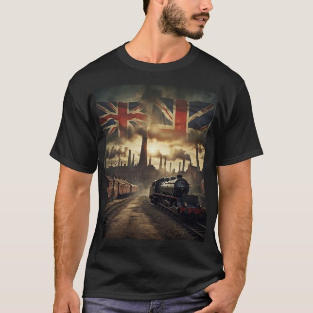 Ångkraft: Storbritanniens Industrial Dawn T Shirt (Framsida)