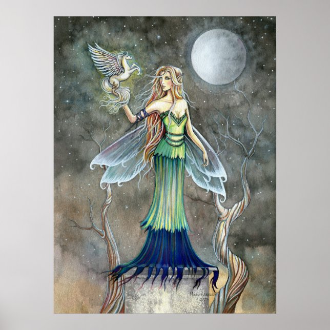 Ängla- och Liten Pegasus-affisch av Molly Harrison Poster (Framsidan)