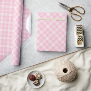 Anglad Rosa Plade Mönster Presentpapper