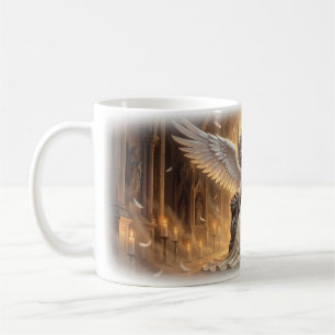 Ängladrottning på sin tron Fantasi-mugg Kaffemugg