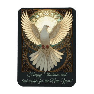Ängladuva Vintage Art Nouveau Vektor Magnet