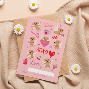 Änglahundar Klassrumsvalentin Julkort