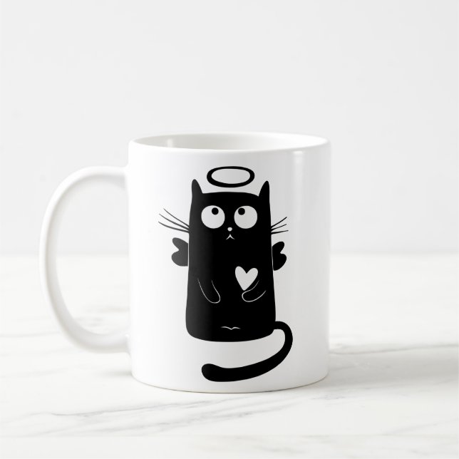 änglakatt kattdjur kaffemugg (Vänster)