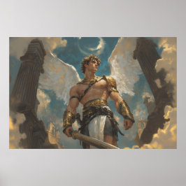 Änglakrigare av ruinerna Episk Fantasy Poster