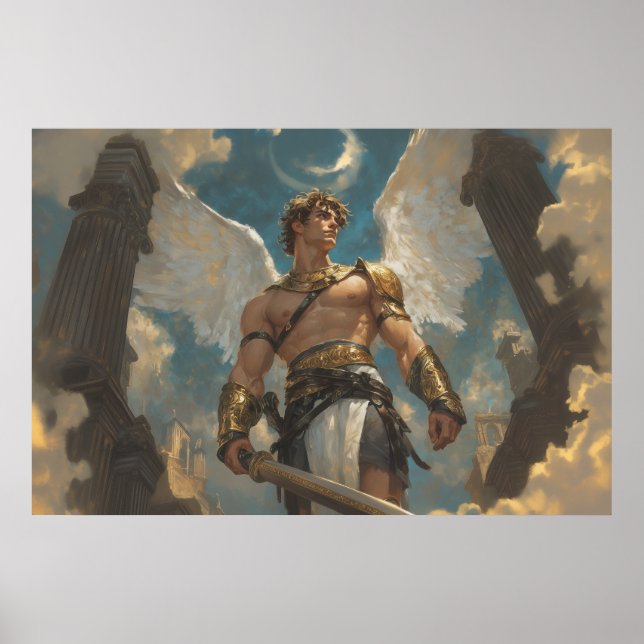 Änglakrigare av ruinerna Episk Fantasy Poster (Framsidan)