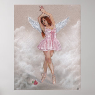 Änglalik Ballerinaaffisch Poster