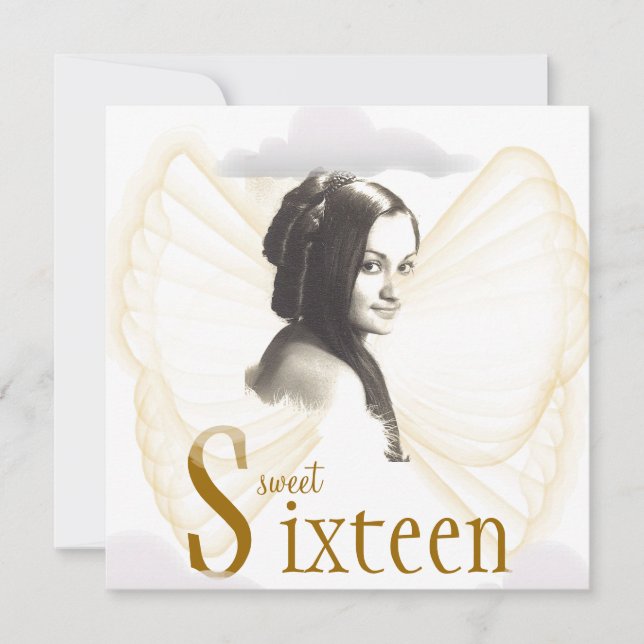 Änglalik sweet sixteendrömInbjudan Cust. Inbjudningar (Framsida)