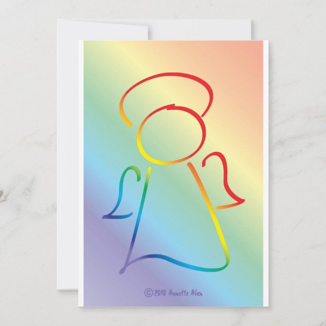 Änglalika firandeinbjudningar inbjudningar (Framsida)