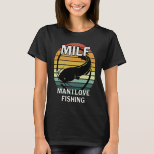 Änglamotiv malande fiskare och fiskare med MI T Shirt