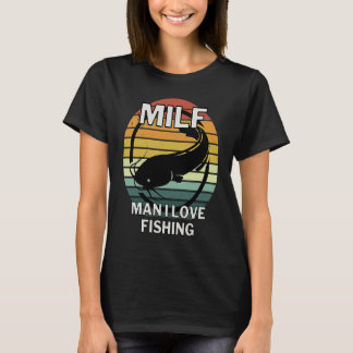 Änglamotiv malande fiskare och fiskare med  MI T Shirt