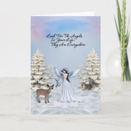 Änglar är ett hälsningskort överallt helgkort