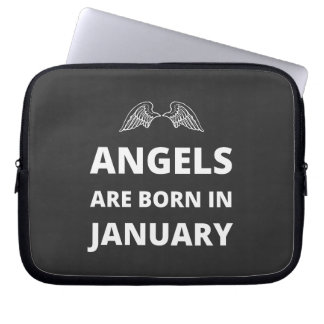 Änglar är född i januari laptop fodral