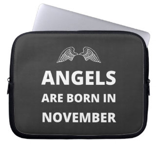 Änglar är född i november laptop fodral