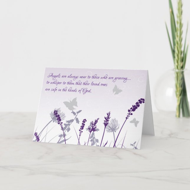 Änglar är nära dem som hyllar sympati kort (Framsida)