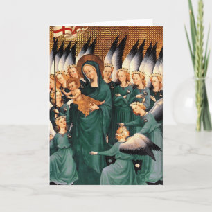 Änglar Around Virgin och Jesus Child Helgkort