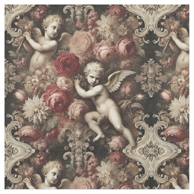 Änglar av discord - Gothic Classic Tile Tyg (Närbild)