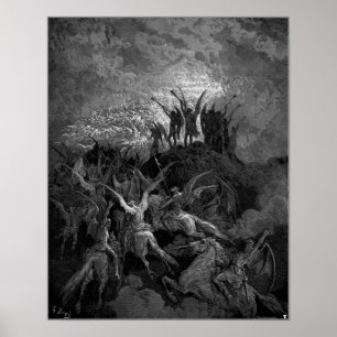 Änglar av himlen blåser ut sina trumpeter Gustave Poster