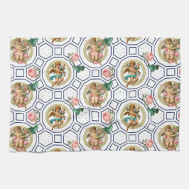 Änglar,Baroque,rococo,vintage Kökshandduk