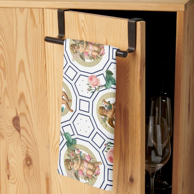 Änglar,Baroque,rococo,vintage Kökshandduk (Thirds Fold)